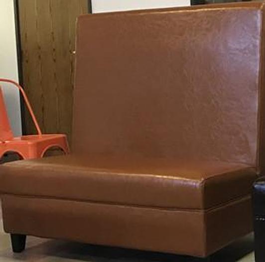 Brown flat viynl booth