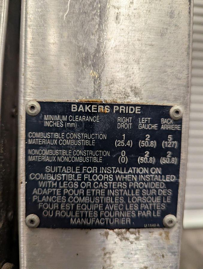 Used Bakers Pride GP61 Hearthbake Double Deck Gas Oven