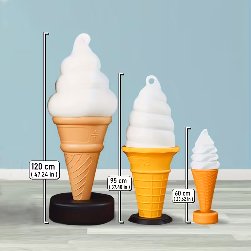 Outood plastic Ice Cream Cone Display - 3 sizes available - 