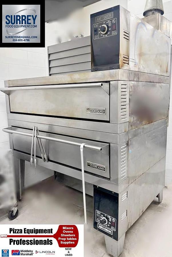 Used Garland double air deck pizza ovens