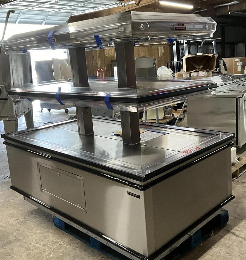 Used 024 Custom Deli island Hot Food Merchandiser Self-Service Heated Warmer DILW6H - BRAND NEW