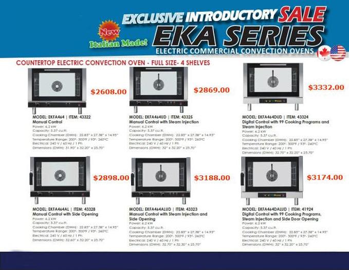 Counter to Convection Ovens - 16 models to choose from