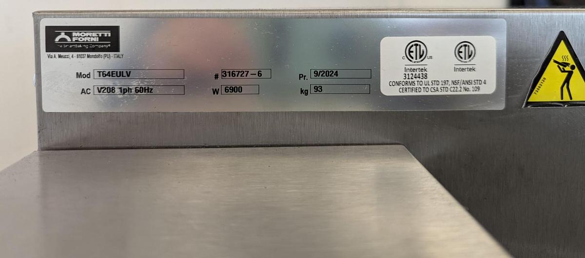 Used Moretti-Forni-T64EULV-Electric-Conveyor-Pizza-Oven-W-Stand