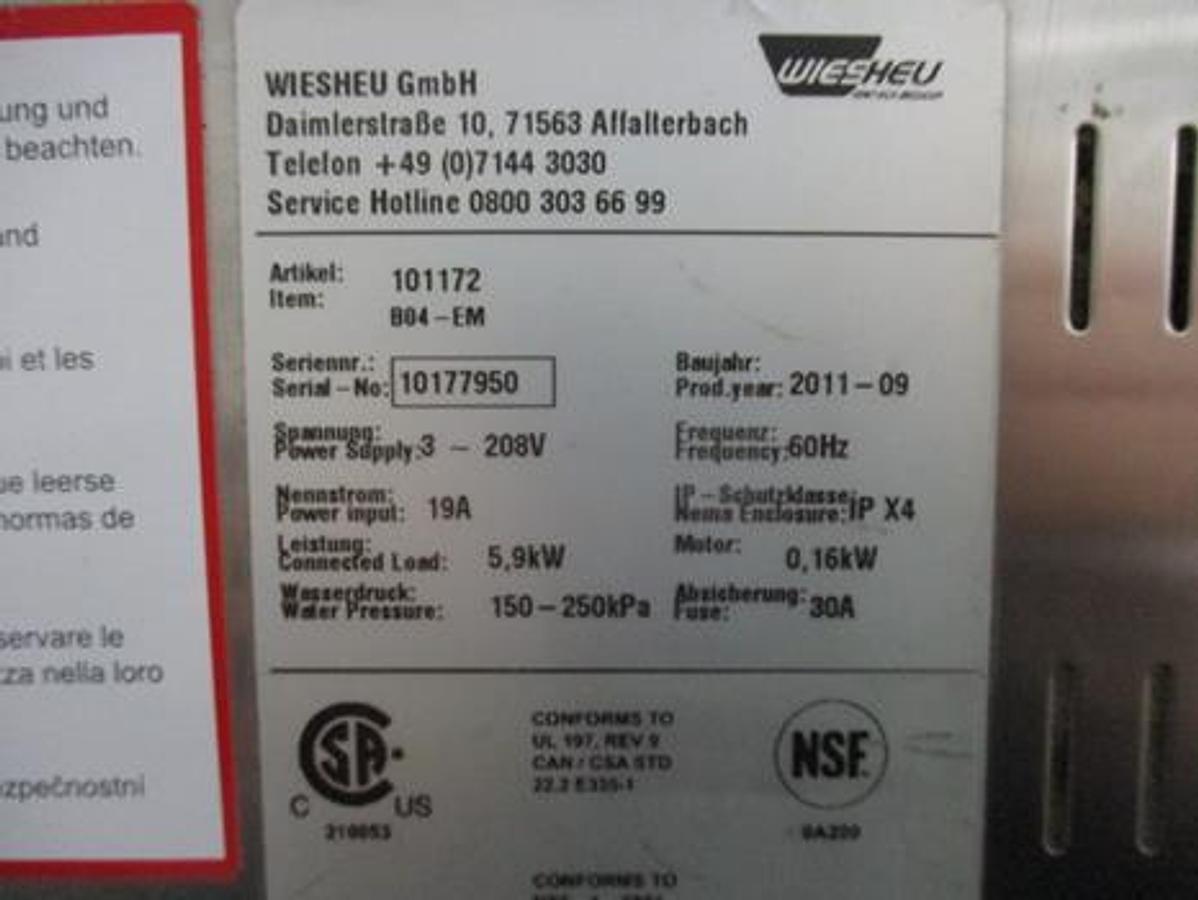 Used Wiesheu Double Stack Convection Oven