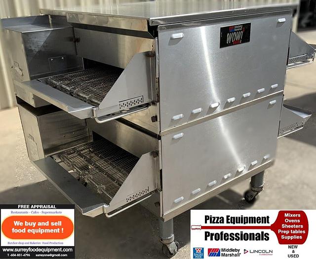 Refurbished Middleby Marshall PS638G Gas Conveyor PIzza Oven - double stack