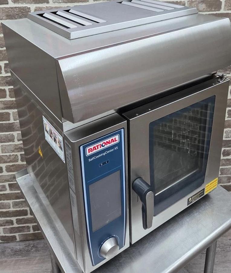 Used RATIONAL iCombi Pro XS Half Size Electric Oven w/ Vent Hood SCC SX 6 2/3 E