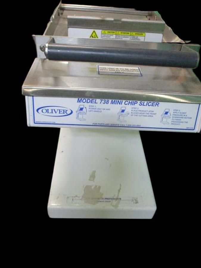 Used Oliver 738 Gravity-Feed Mini Chip Slicer, Great Working Condition, Very Clean