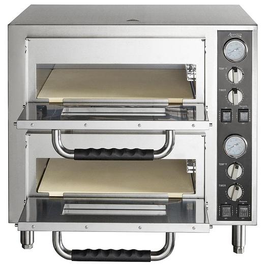Double Deck Countertop Pizza Oven with Two Independent Chambers - 3200W, 240V