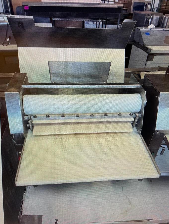 Used Somerset CDR-2000M 20 inch Metallic Countertop Two Stage Dough Sheeter