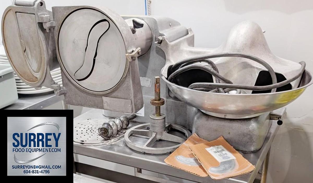 Used Hobart Buffalo Chopper with shredding, slicing and grating attachments 