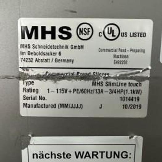 Refurbished 2019 MHS Bakery Bread SlicerSlimline Touch