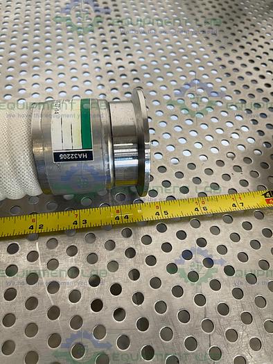 Used Sani Tech STHT-W-CO 44.5" Silicone Hose w/ 2" Sanitary Fitting