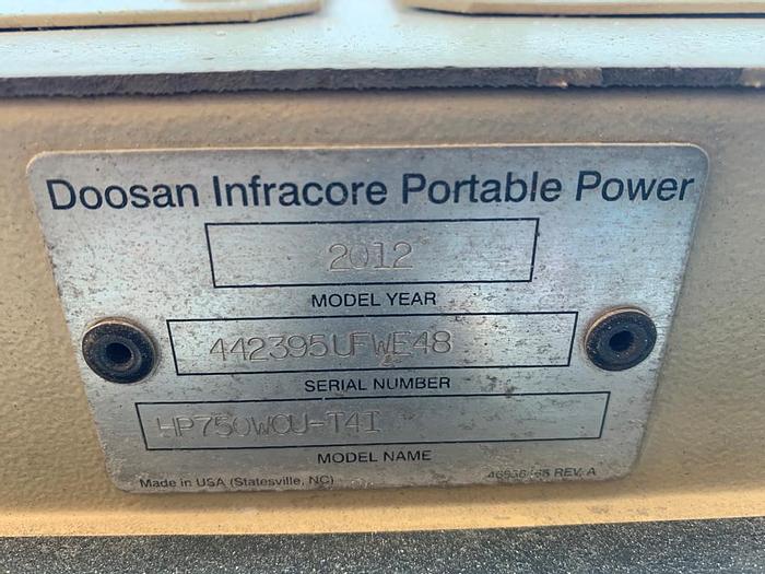Used 2012 INGERSOLL-RAND HP750WCU