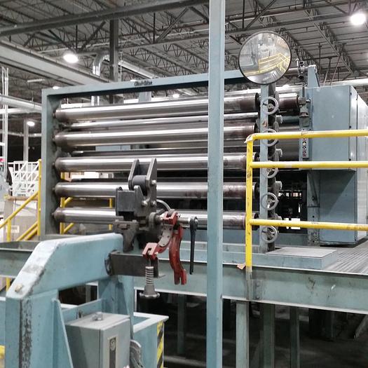 Used 88" CLARK AIKEN MODEL KSS1006 ROTARY KNIFE SHEETER UPGRADED 1992