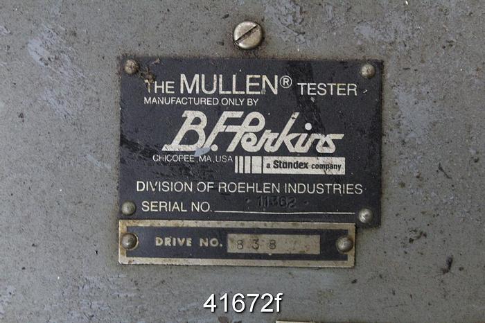 Used Bf Perkins Model C Mullen Burst Tester #41672