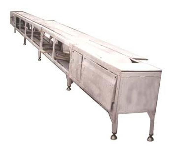Używane Stół rozbiorowy z taśmą nierdzewną, typ SANDWIK, konstrukcja aluminiowa