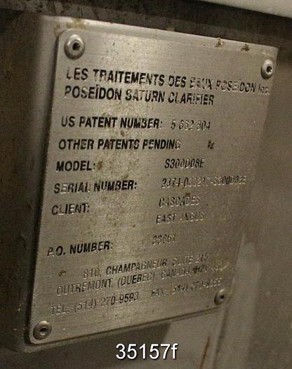 Used Poseidon S300D08-E Saturn Clarifier #35157