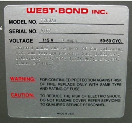 Refurbished West-Bond   Westbond 7200AA Pick & Place Epoxy Die Bonder (refurbished)