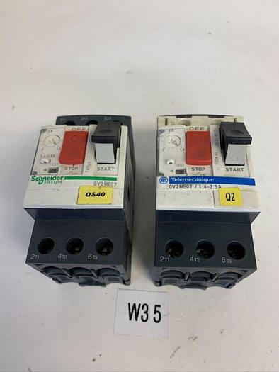 Used SCHNEIDER ELECTRIC GV2ME07 IEC Manual Starter (LOT OF 2) FAST SHIPPING!