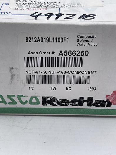 ASCO RED HAT NSF-61-G, NSF-169-COMPONENT 