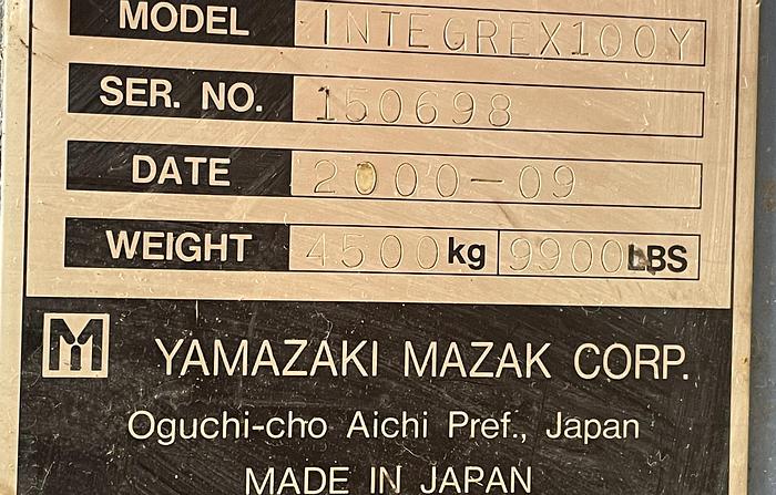 Used MAZAK INTEGREX 100Y CNC TURNING CENTER W/MAZATROL 640MT PC-FUSION CONTROL