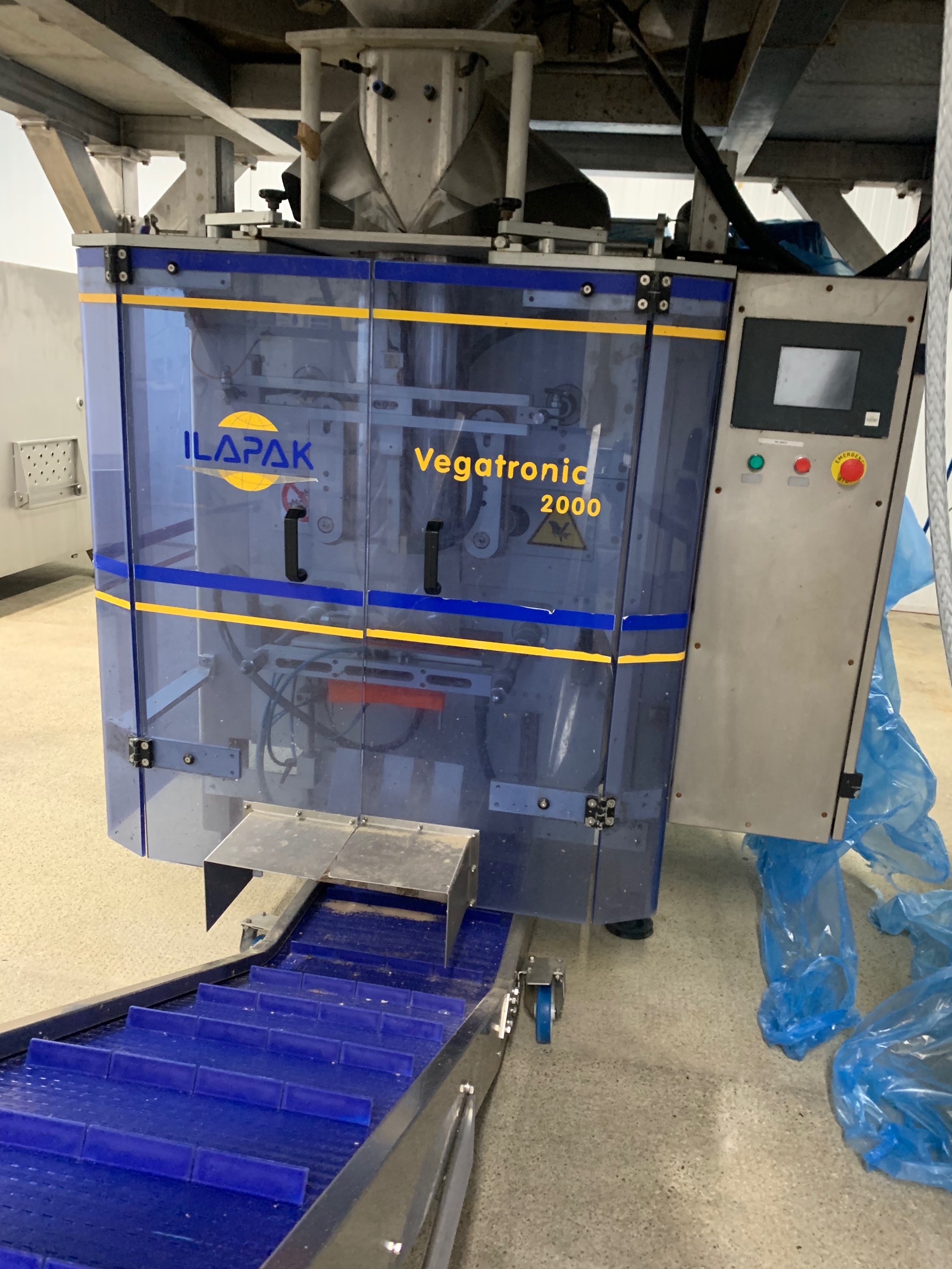 Used Complete Line: Ilapak bagger, Ishida weigher