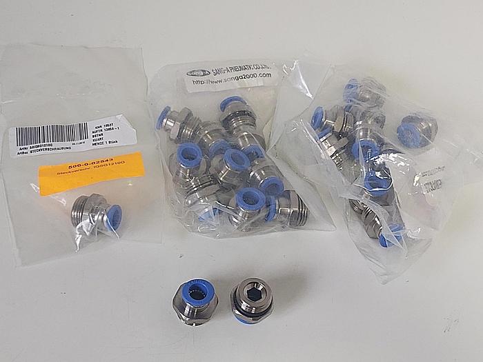 15 Stück IQS Steckverschraubung, IQSG1210G, 1/2" -D10mm, SMC neu