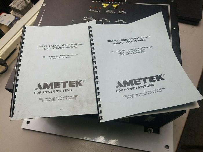 Used AMETEK PF3-575-120-CL-UB-01-18 HDR POWER SYSTEM