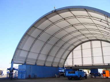 Used 42' x 180' Coverall Fabric Shelter