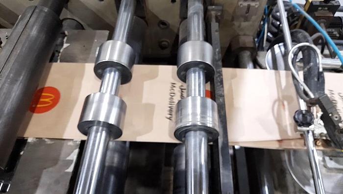 Used (visible in production) 2008 CURIONI SUN MASTER 540 - Paper bag making machine with twisted handles unit