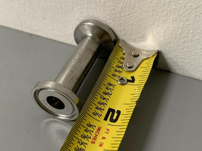 Used Lot of 7 - Stainless Steel 2" Tube w/ 1/2" Sanitary Fittings