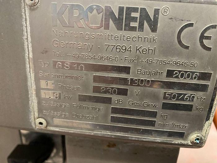 Used KRONEN CONTINUOUS BELT SLICER