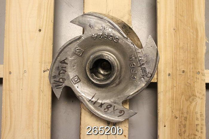 Used Goulds 3175 Impeller, 6x8x14, 2/4-Vane 11.5" Stainless Steel Impeller #26520