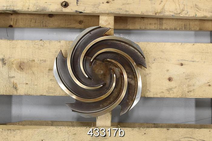 Used Goulds 3196 1x2x10 9" Diameter CF8M 5-Vane Impeller #43317
