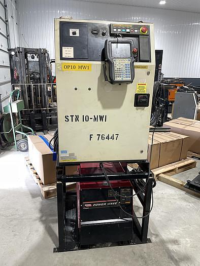 Used FANUC FANUC ARC MATE 120iB MIG WELDING CELL WITH LINCOLN 455M AND INDEX TABLE 5' X 8' RJ3iB CONTROL