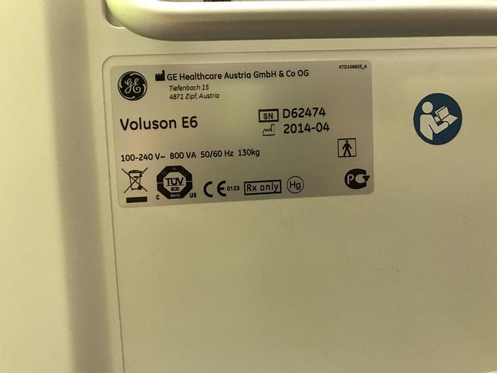 Used For Sale GE Voluson E6 OB / GYN - Vascular Ultrasound