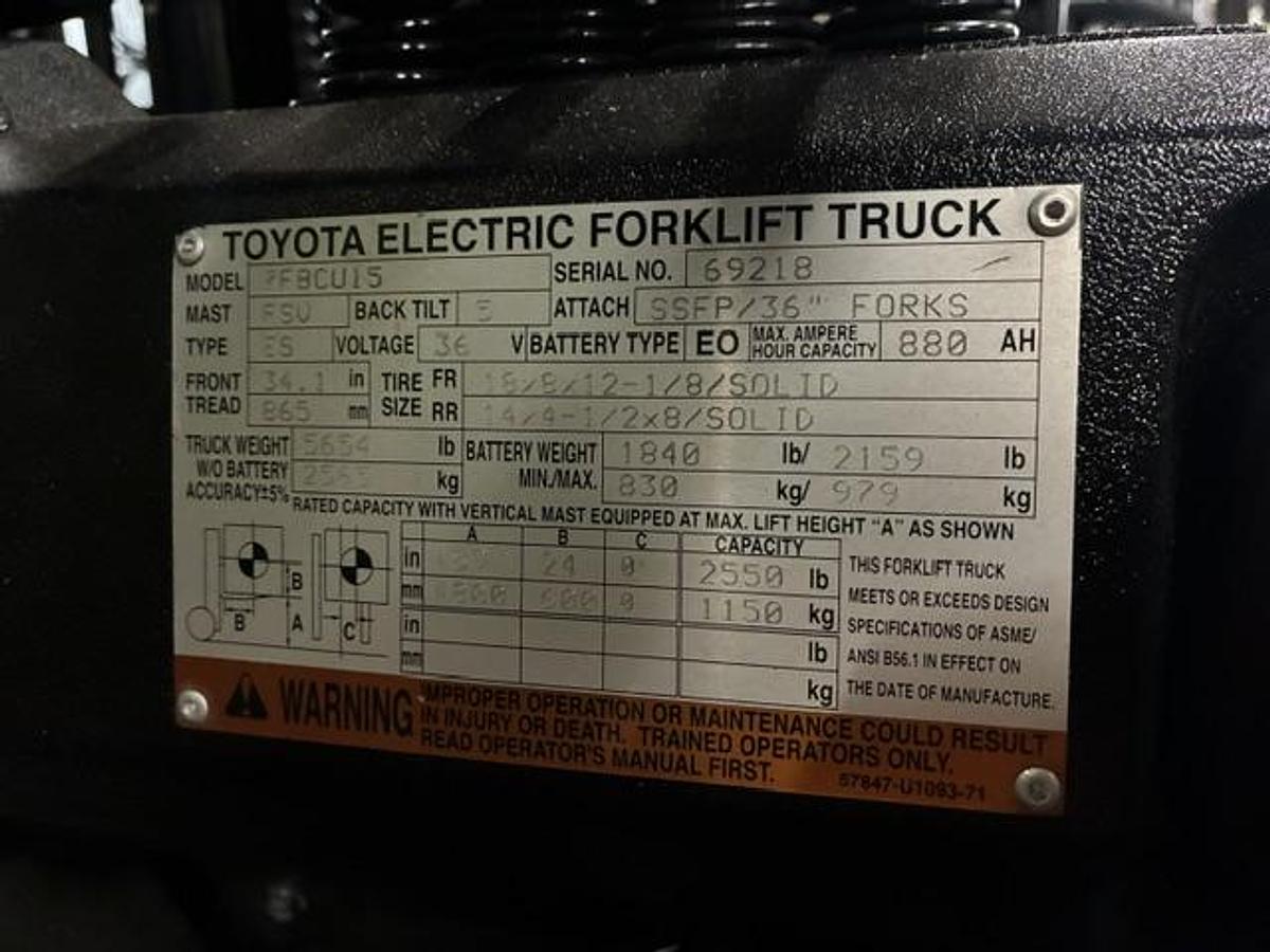 Refurbished 2017 Toyota 7FBCU15