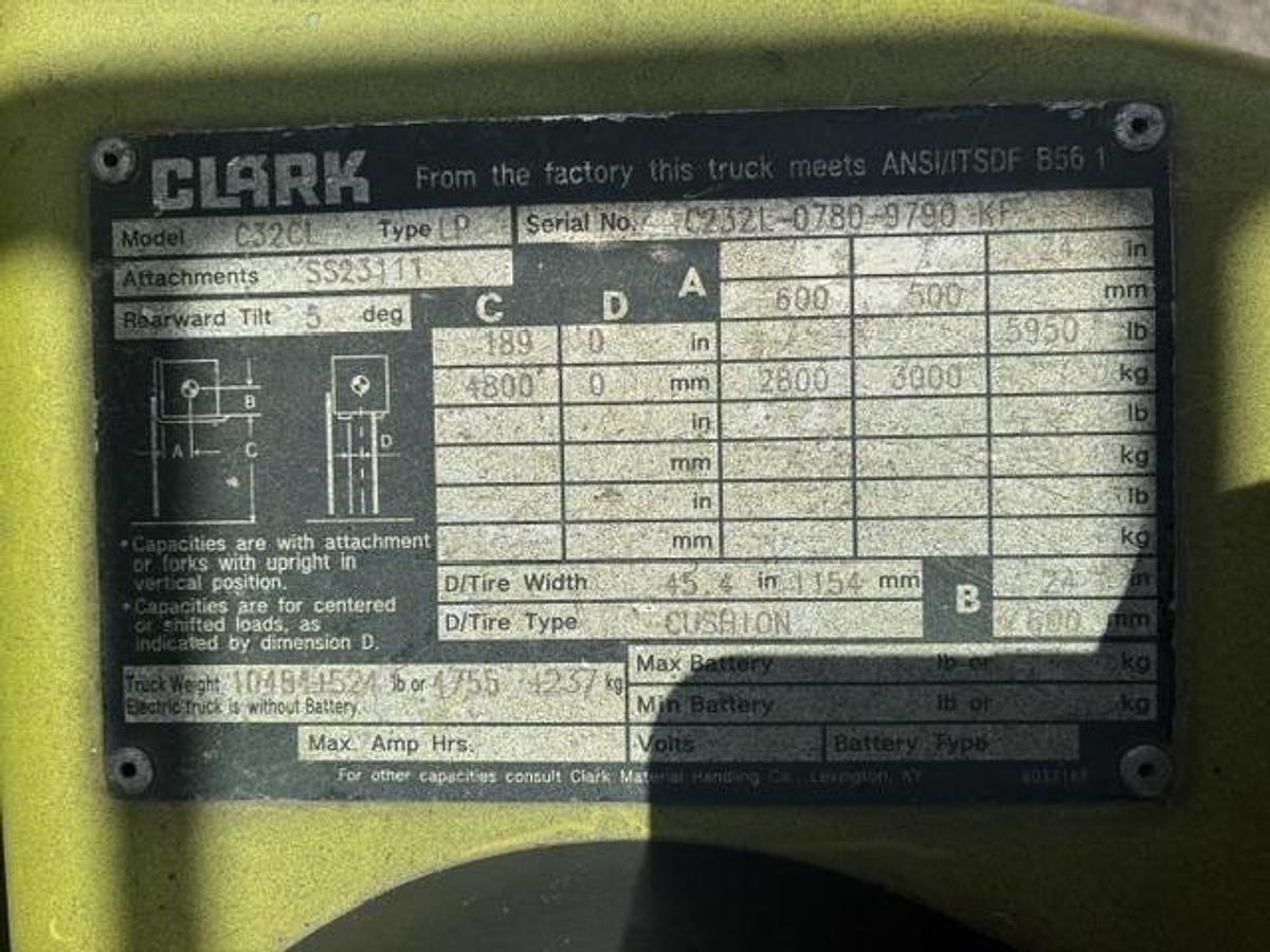Used 2012 Clark C32CL