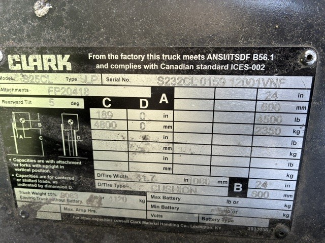 Used 2020 Clark S25CL