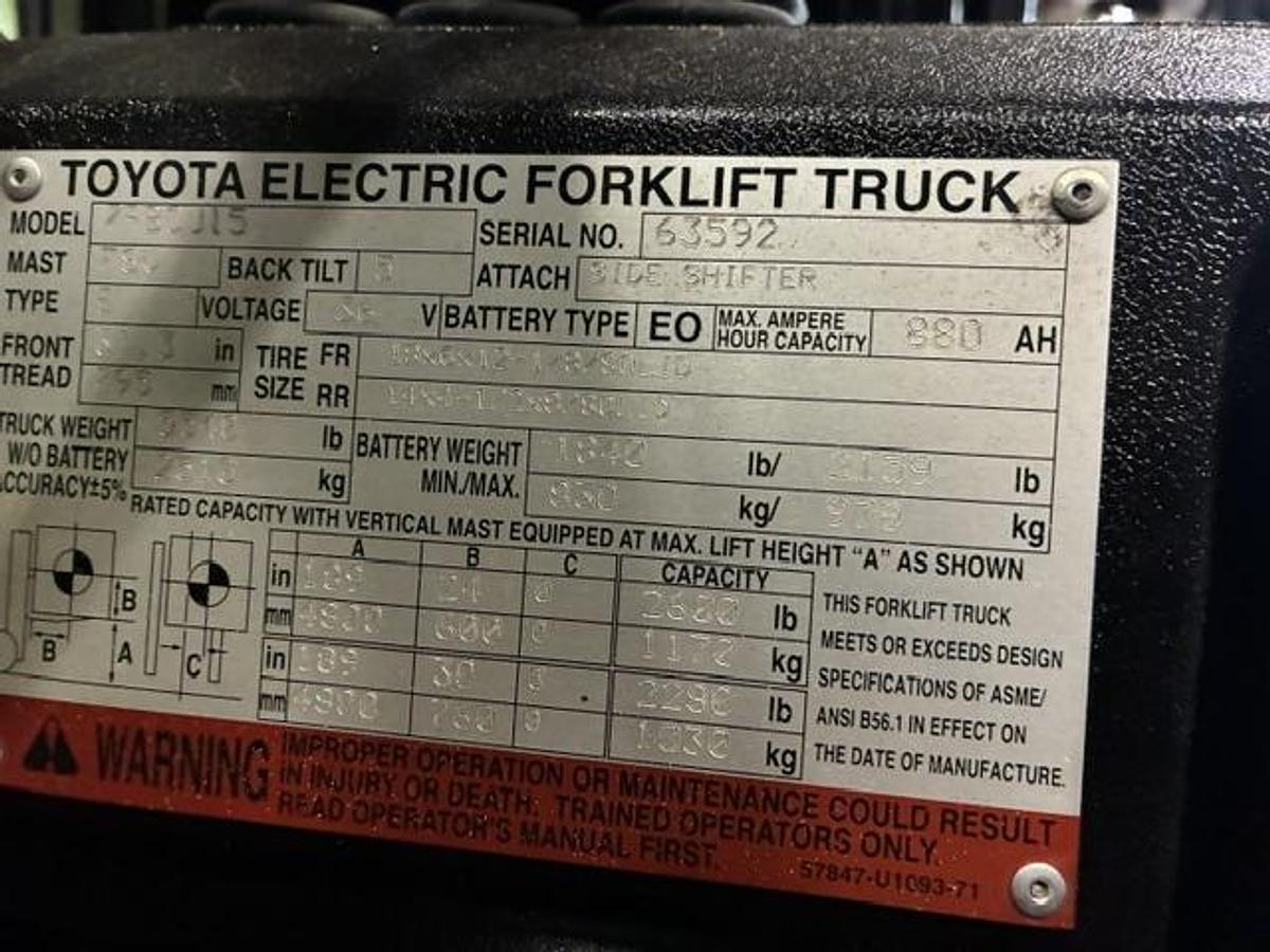 Refurbished 2007 Toyota 7FBCU15
