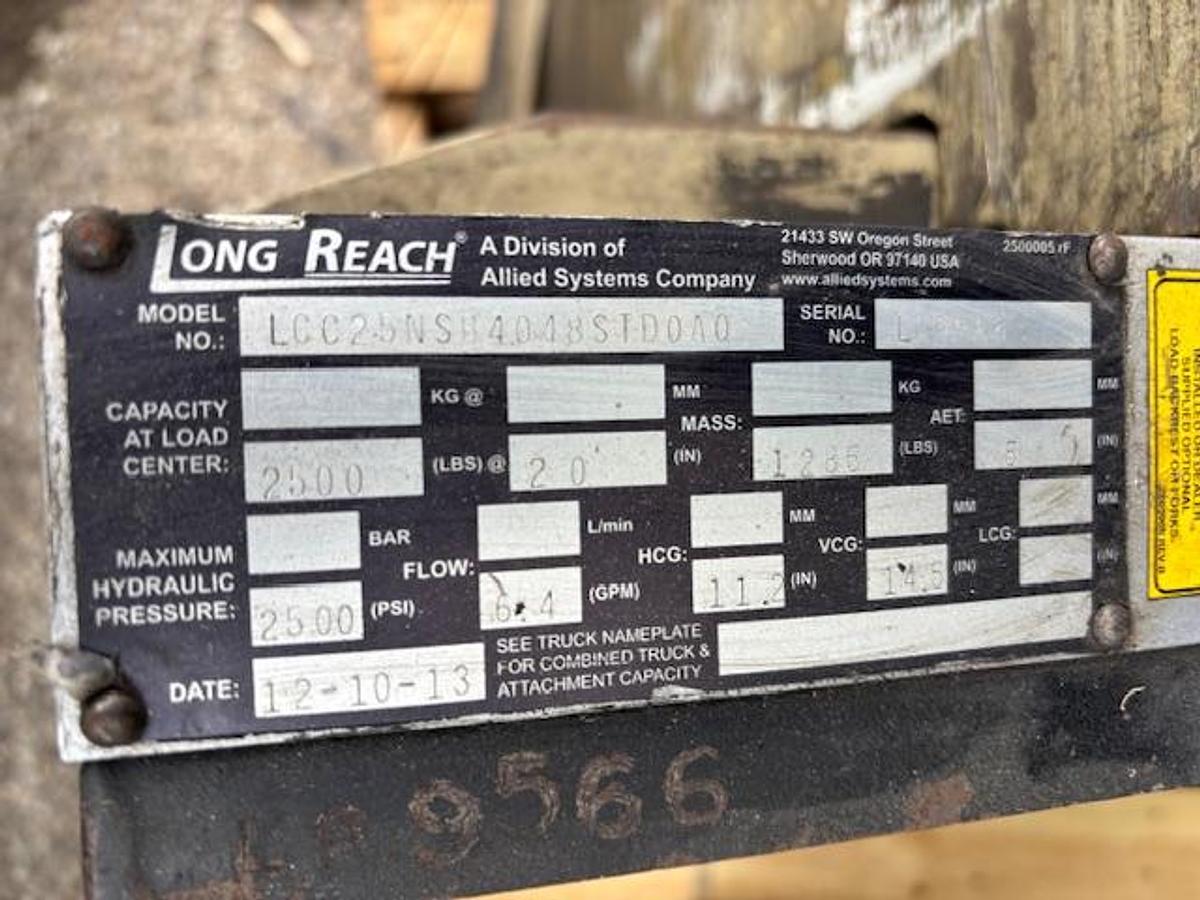 Used 2013 Long Reach LCC25NSB4048STD0A0