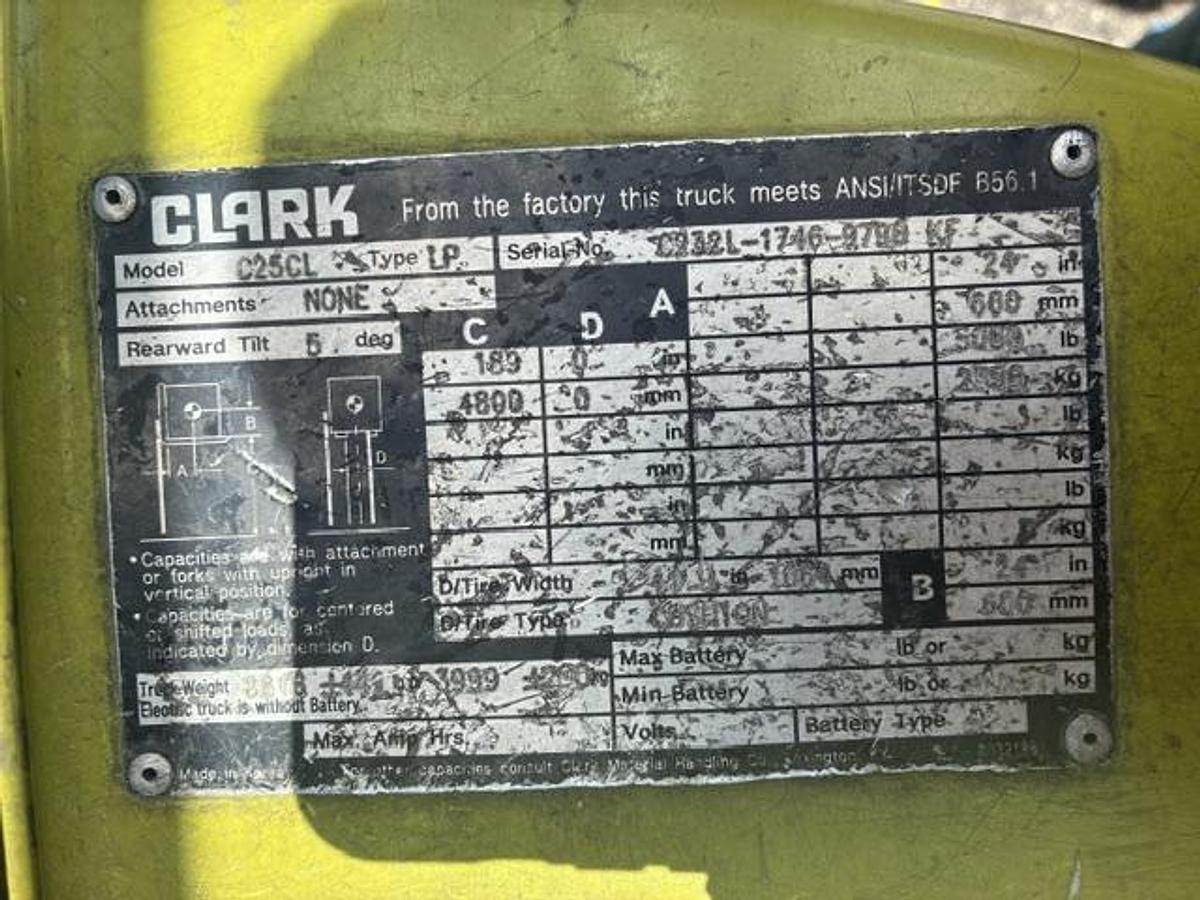 Used 2017 Clark C25CL