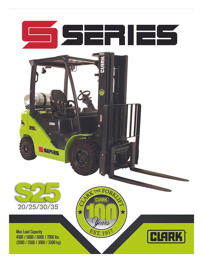 NEW Clark S30L IC Combustion LPG Pneumatic Tires 6000lbs capacity