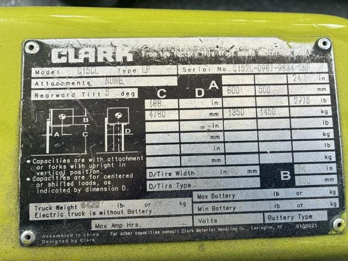 Used 2017 Clark C15CL
