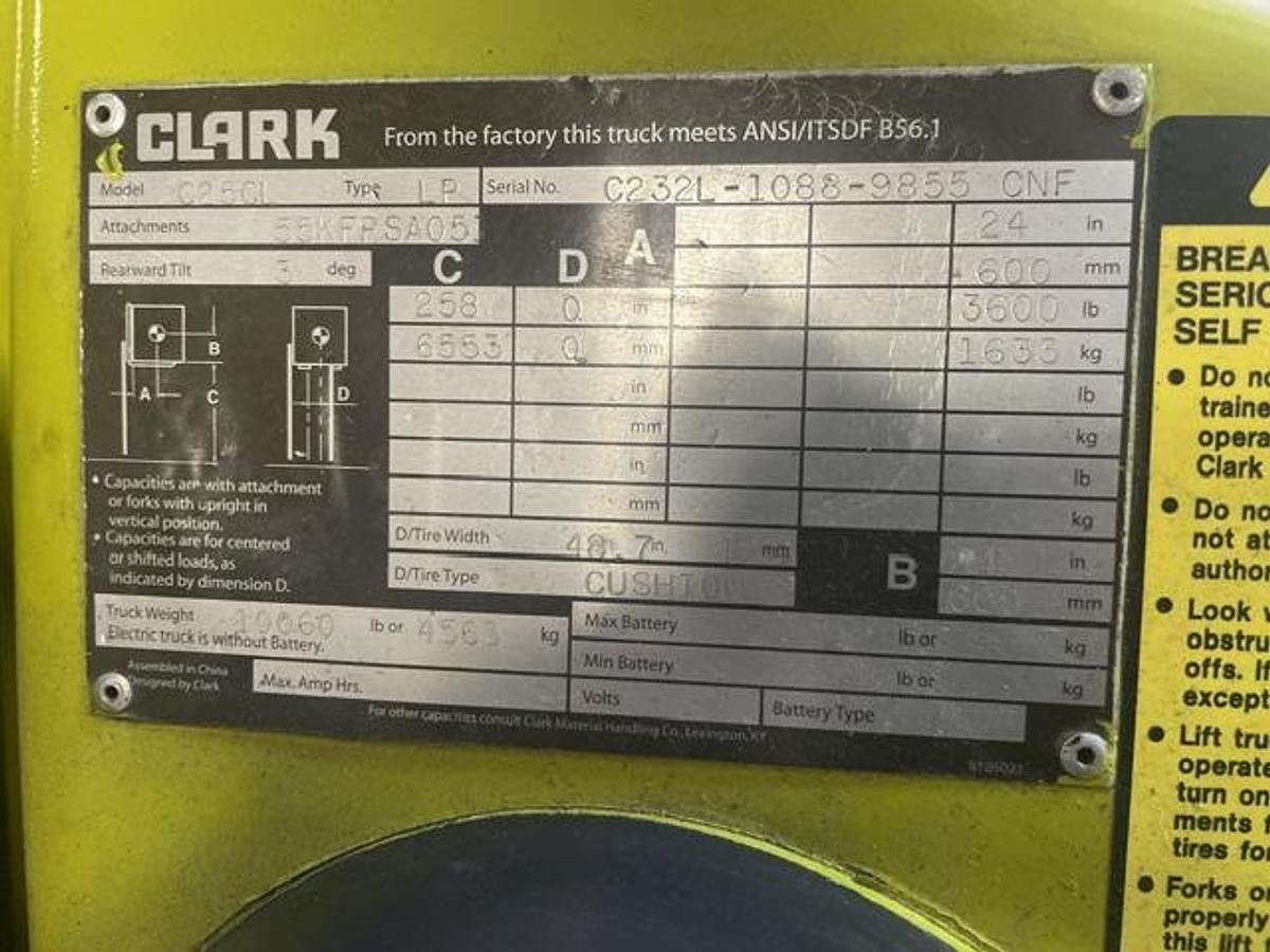 Used 2015 Clark C25CL