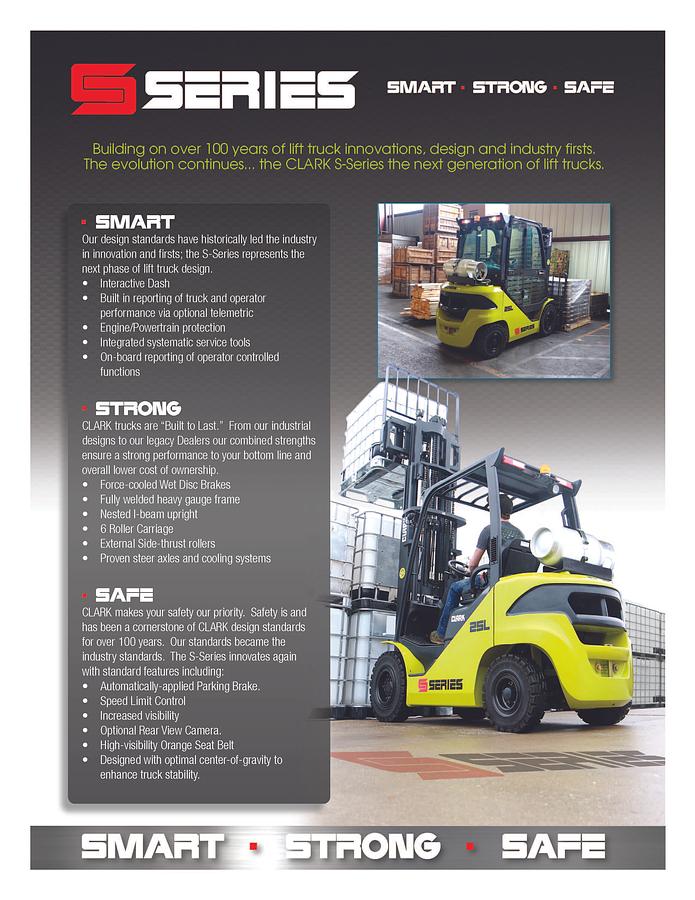 NEW Clark S30L IC Combustion LPG Pneumatic Tires 6000lbs capacity