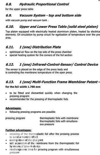 Used Wemhoner Variopress