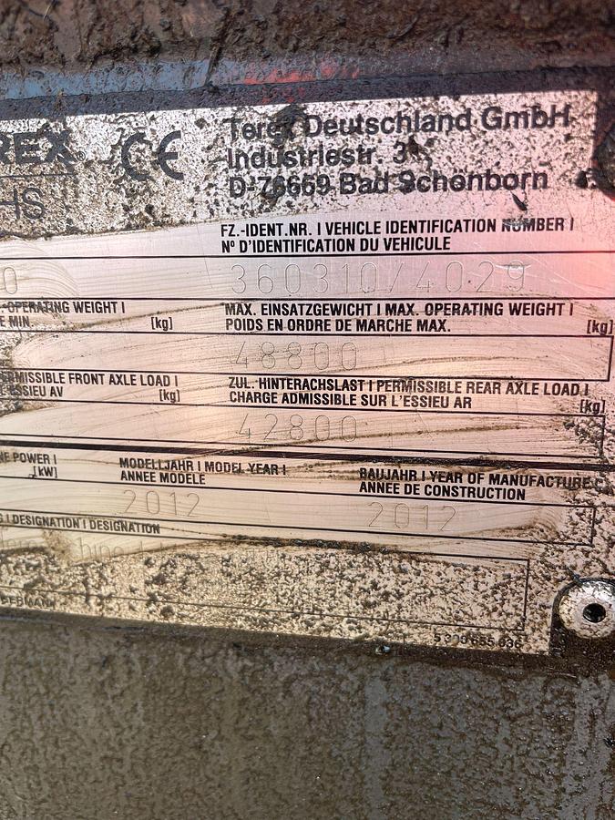 Used 2012 Fuchs MHL360