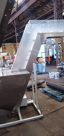 Used Stainless Feed Hopper 10.5" w x 81h