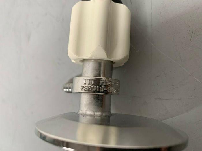 Used ITT Pure-Flo 316L Sample Valve w/ 2.5" Inlet & 1/4" Outlet
